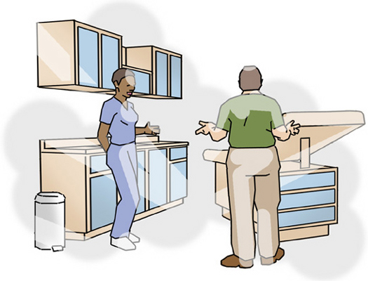 Image of Vivian and William in the examroom.